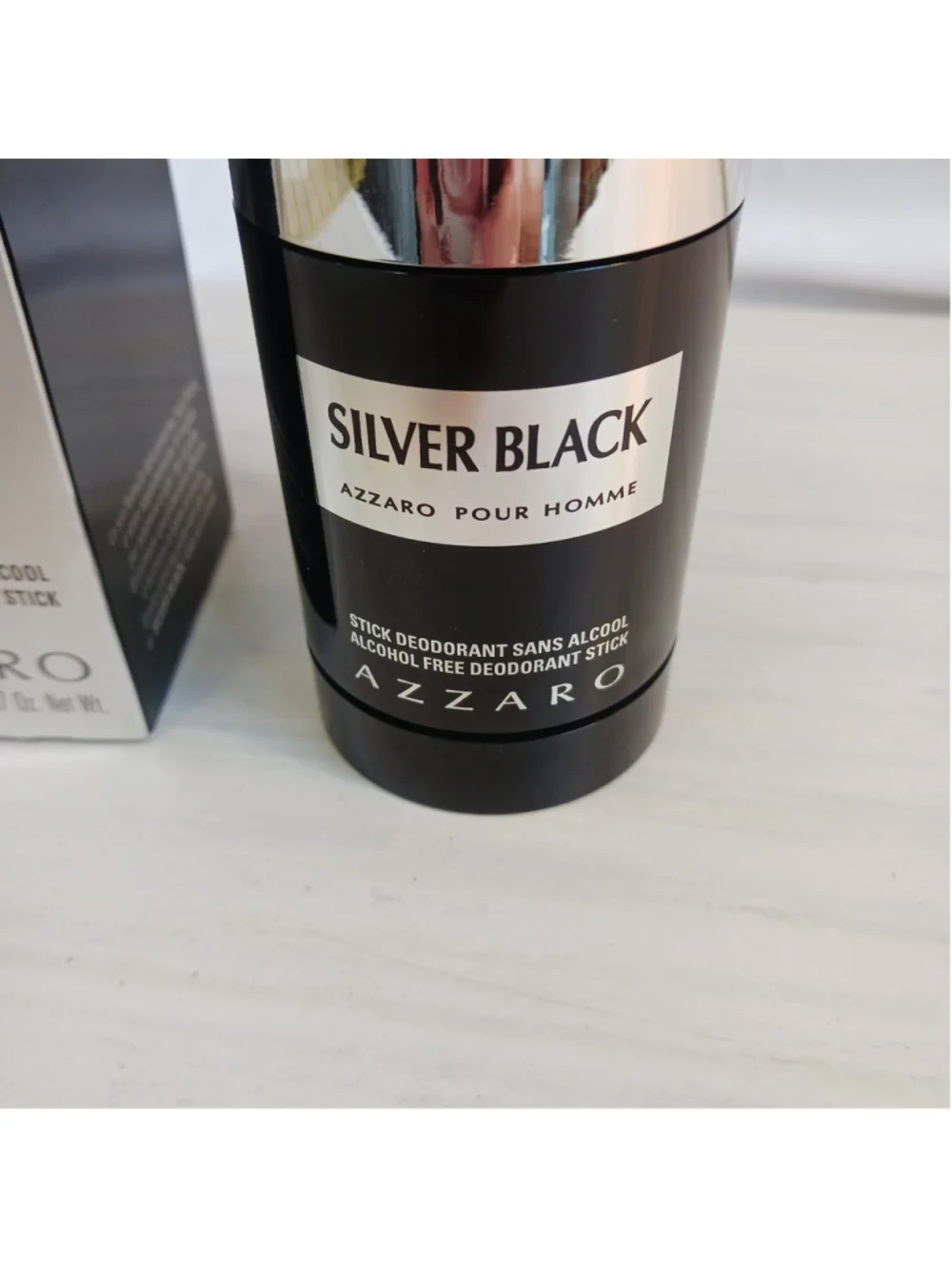 Silver Black Azzaro Stick Deodorant Alcohol-free Men's Fragrance Germany Paris